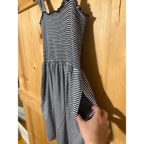 Toad and Co. Gemina Sleeveless Blue and White Striped Dress Size M - Picture 6 of 6